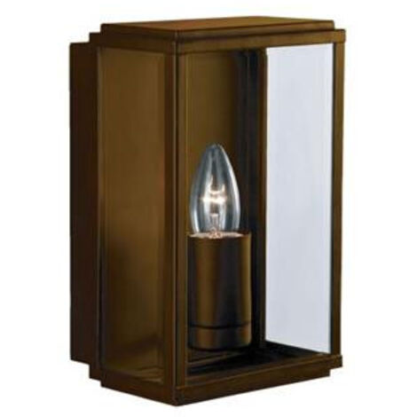 Searchlight Box Lampada da parete e portico per esterni 1 luce marrone ruggine IP44