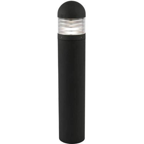 Searchlight Bronx - Borne d'extérieur à 1 ampoule noire avec diffuseur en polycarbonate IP65, E27