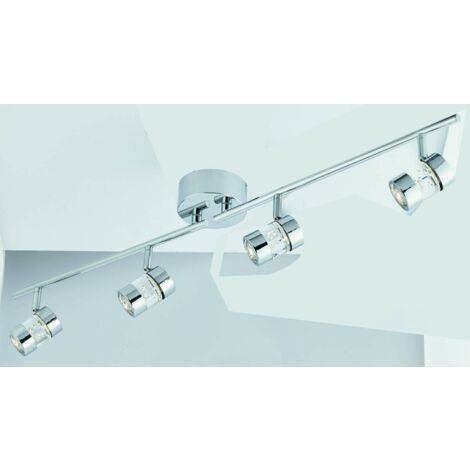 Searchlight Bubbles - Chrome réglable de barre de projecteur de plafond de salle de bains de LED 4 lumière, effet de bulle IP44