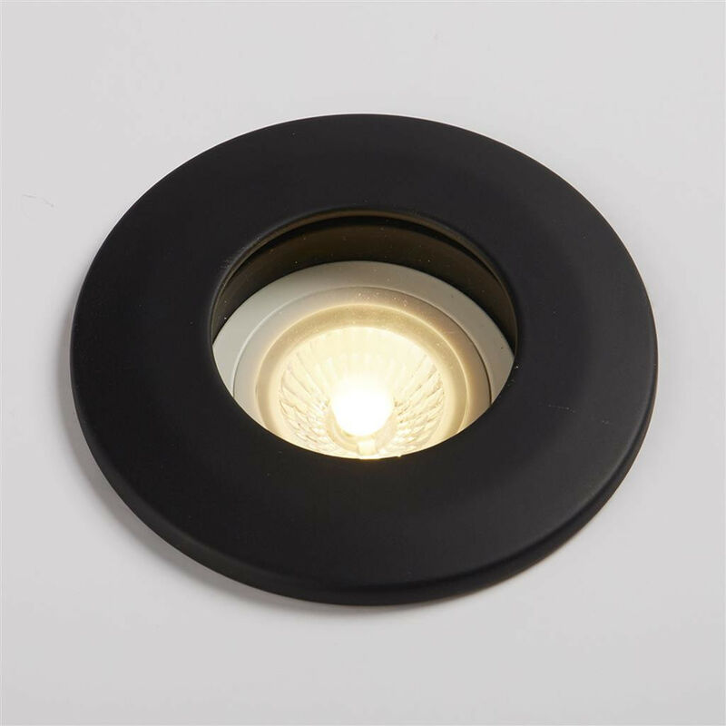 Burford Bathroom Black Downlight, IP65, Fire Rated - Searchlight