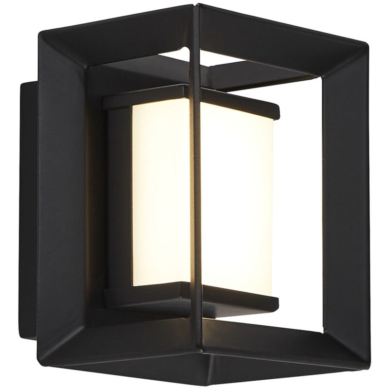 Chaplin Applique Led Rettangolare, Nero Opaco