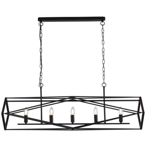 Searchlight CHASSIS - Suspension de plafond à 5 ampoules noires