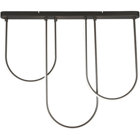 Searchlight Chime Plafonnier LED en métal noir mat