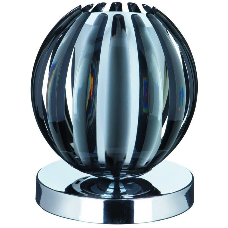 Claw - Lampada touch da tavolo con 1 luce cromata, acrilico fumé con vetro smerigliato, G9 - Searchlight