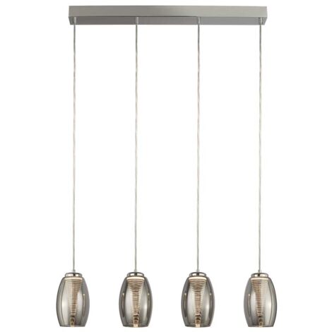 Searchlight Cyclone 4 Light Bar Pendelleuchte, Rauchglas 3000K