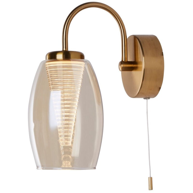 Cyclone Wall Light Bronze, Champagne Glass - Searchlight