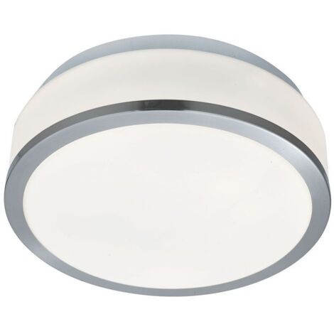 Searchlight Discs - Plafonnier encastré à 2 ampoules au fini argent satiné IP44, E27