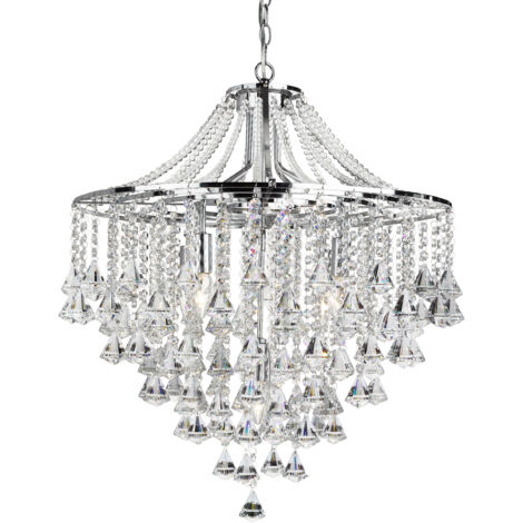Searchlight Dorchester - Lustre à 5 ampoules au fini chromé, E14