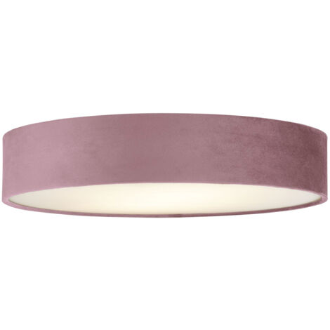 Searchlight Drum Pleat 3 Colore Velluto Chiaro, Tonalità Rosa
