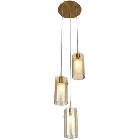 Searchlight Duo II Duo III 3 luci multi, goccia bronzo, bicchiere da champagne