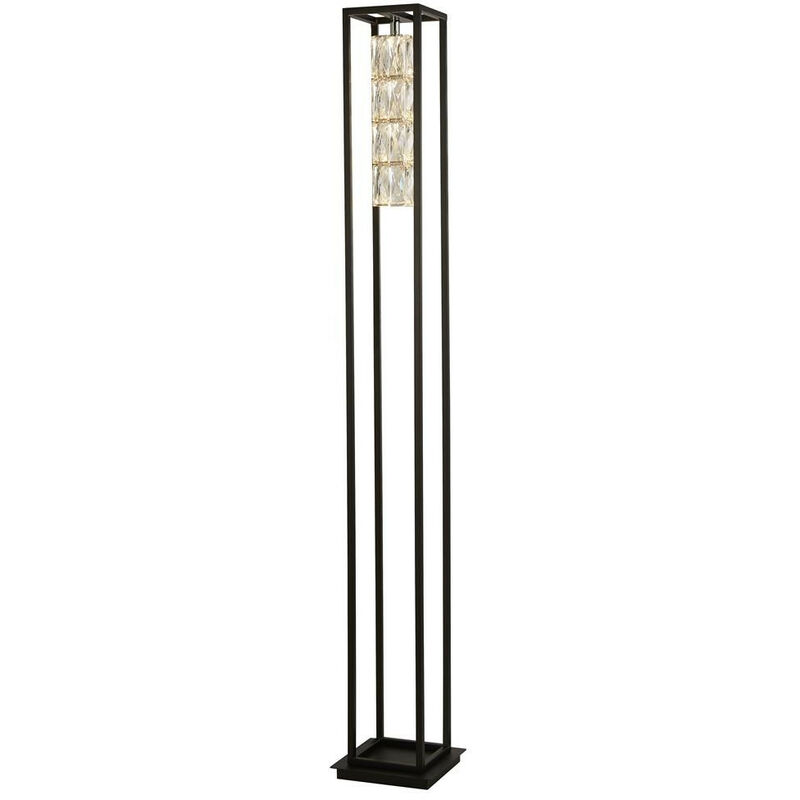 Image of Elevator Lampada da Terra 1 Luce, Montatura Nero Opaco 3000K - Searchlight