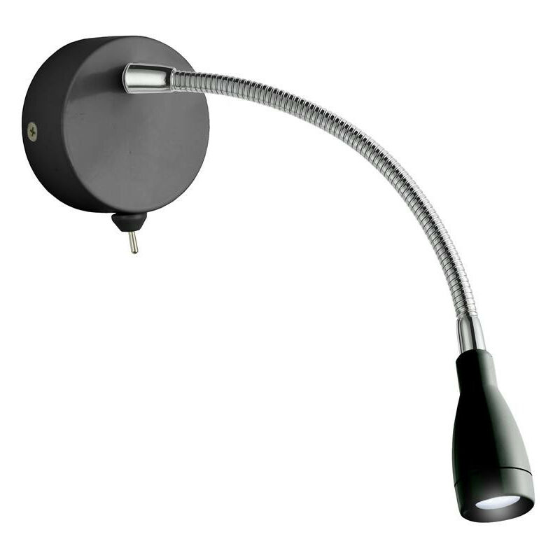 Flexi Wall led Adjustable Wall Light led Reading Light Black - Searchlight