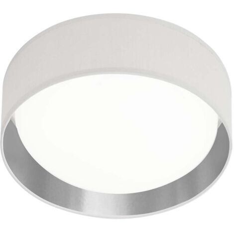 Searchlight Gianna - Plafoniera a LED integrata a 1 luce bianca, argento