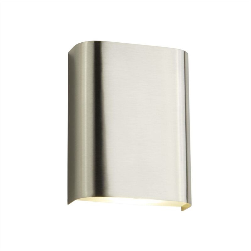 Searchlight Lighting - Searchlight - Integrated LED 2 Light Wall Light Satin Silver, Silver, Frosted