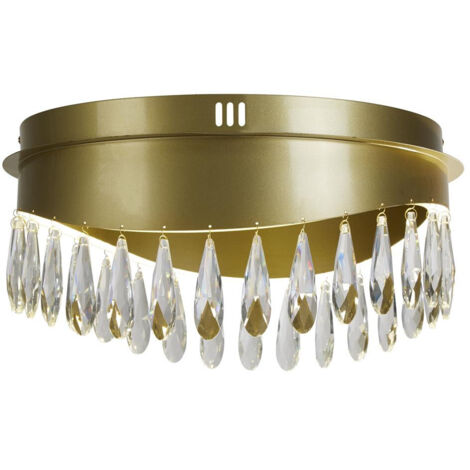 Searchlight Jewel LED-Einbauleuchte, Gold, Kristall 4000K