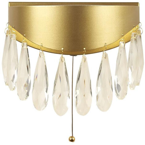 Searchlight Jewel LED-Wandleuchte, Gold, Kristall 4000K