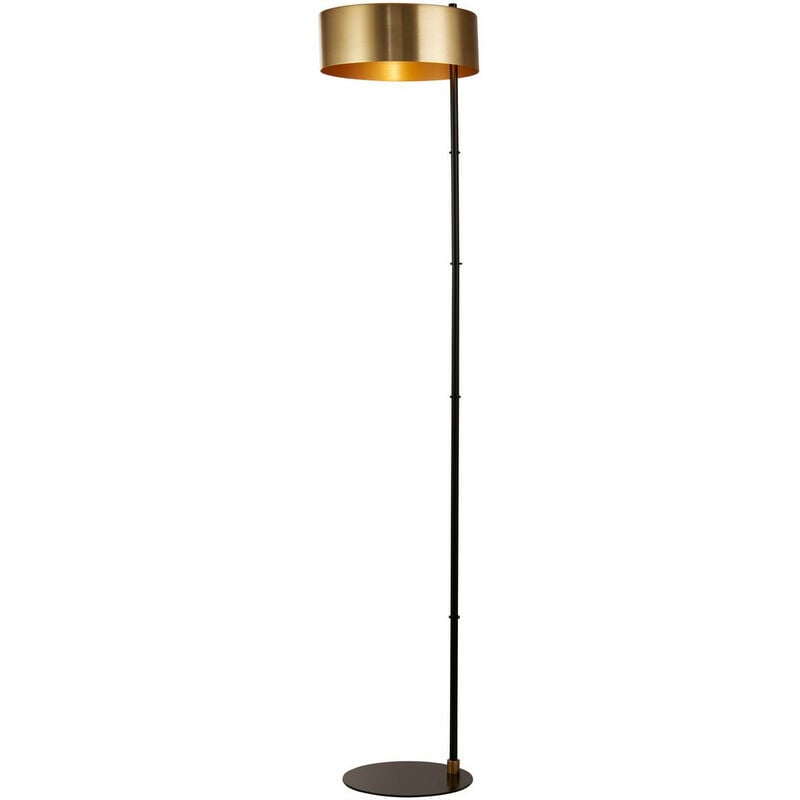 Knox Floor Lamp Black, Gold Metal - Searchlight