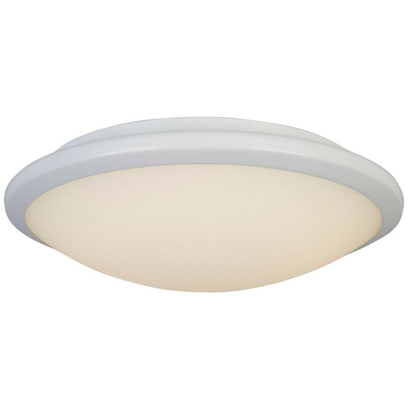 Knutsford Flush White, Frosted Glass - Searchlight