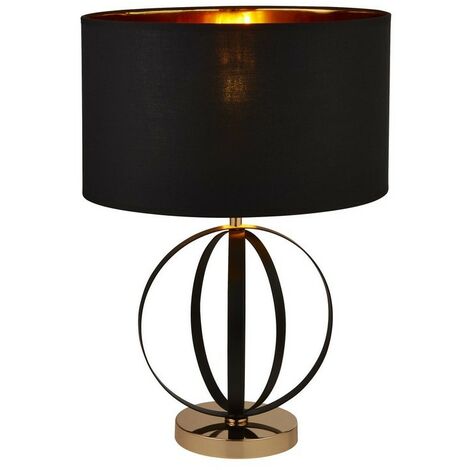 Lampada da comodino design paralume nero BRISTON