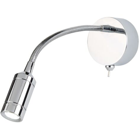 Searchlight - Lampe de lecture murale réglable à 1 ampoule LED, chrome