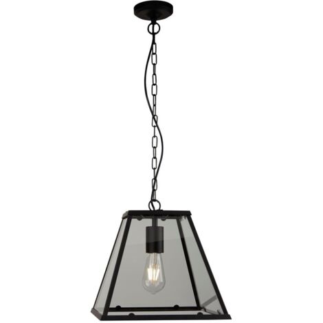 Searchlight Lanterns - Suspension Lanterne à 1 Lumière Noir Mat, E27