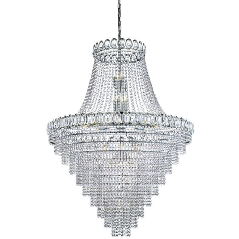 Searchlight Louis Philipe - Lampadario a 28 luci finitura cromo, attacco E14