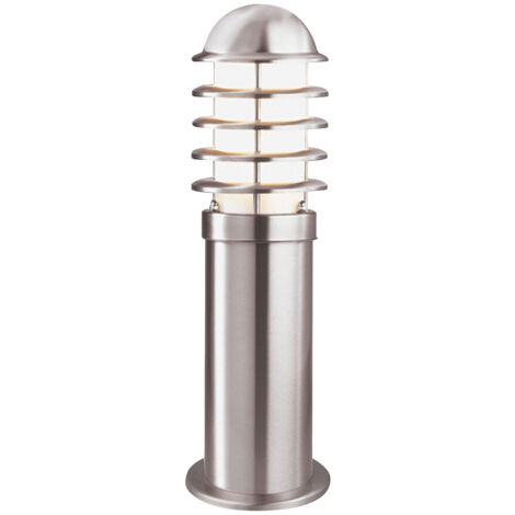 Searchlight Louvre - Paletto luminoso da esterno 1 luce acciaio inox IP44, attacco E27