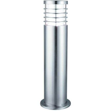 Searchlight Louvre - Paletto luminoso da esterno 1 luce Argento satinato IP44, attacco E27