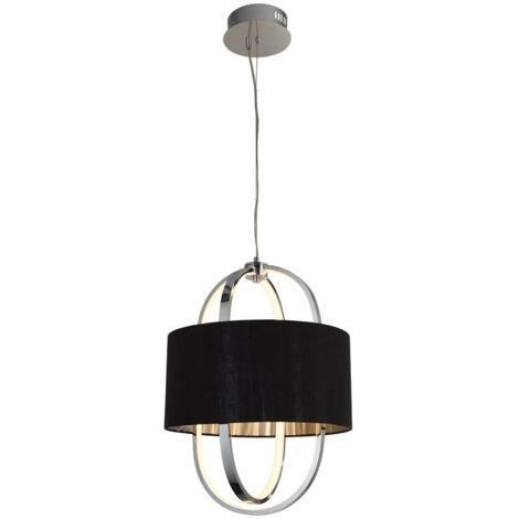 Searchlight Madrid LED-Anhänger, schwarzer Schirm 3000K