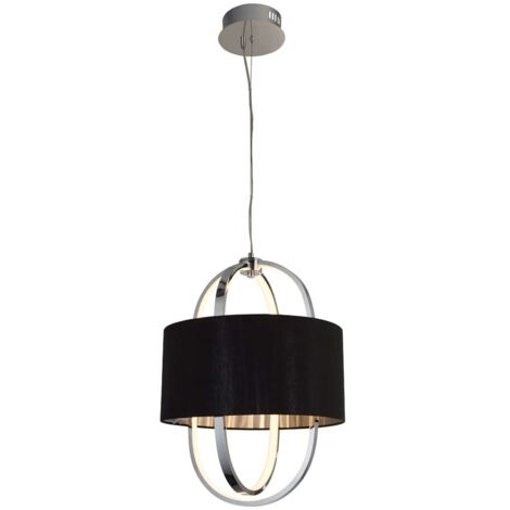 Searchlight Madrid Suspension DEL, abat-jour noir 3000K