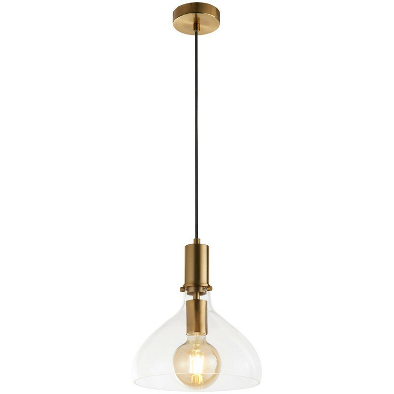 Searchlight Margarita Pendant Brass, Glass