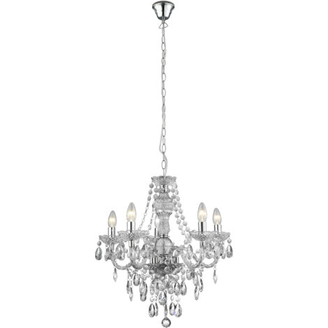 Searchlight Marie Therese - Lampadario a 5 luci in acrilico finitura cromo Marie Therese, E14