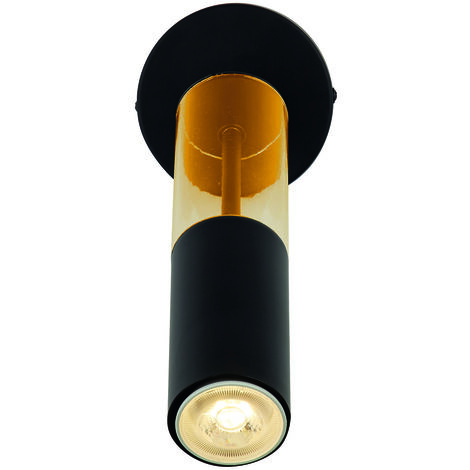 Searchlight Merrygold Lampada da parete in acrilico nero e ambra