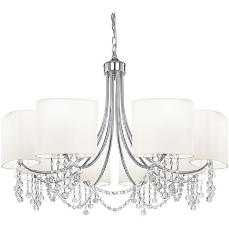 Searchlight Nina - Lampadario a 8 luci multibraccio finitura cromata, attacco E14