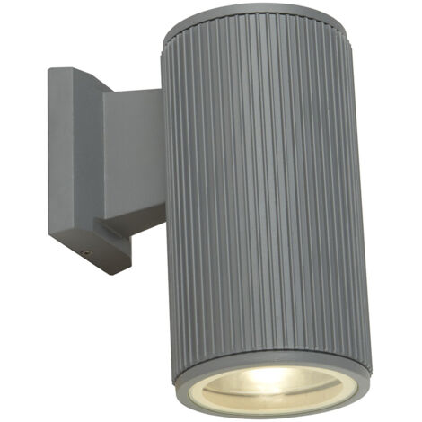 Searchlight Outdoor 1 Light Portico da parete Light - Grigio con diffusore in vetro trasparente