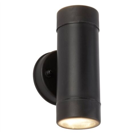 Searchlight Outdoor - Applique da esterno Up Down a 2 luci Nera IP44, GU10