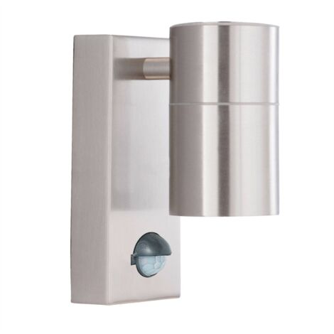Searchlight Outdoor - Applique murale à 1 lumière en acier inoxydable IP44, GU10