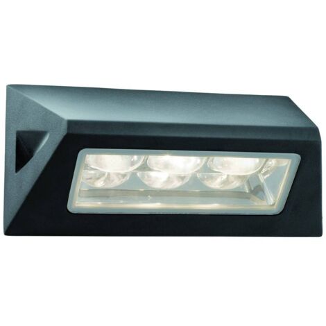 Searchlight Outdoor - Applique murale d'extérieur à 3 ampoules LED noir IP44