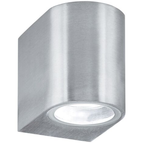 Searchlight Outdoor - Applique murale extérieure à 1 ampoule argent satiné IP44, GU10