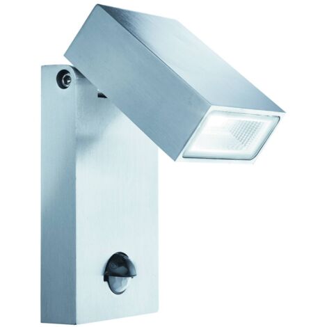 Searchlight Outdoor - Applique murale extérieure à LED en acier inoxydable avec détecteur de mouvement IP44