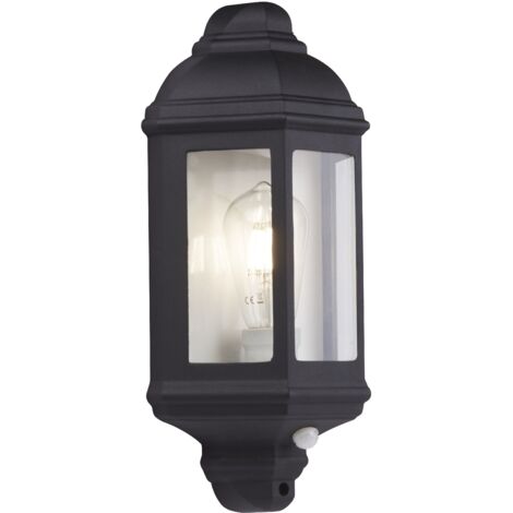 Searchlight Outdoor - Lanterne murale extérieure à 1 ampoule noire, blanche IP44, E27