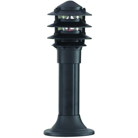 Searchlight Outdoor Posts - 1 Light Outdoor Pedestal Bollard Light Black IP44, E27