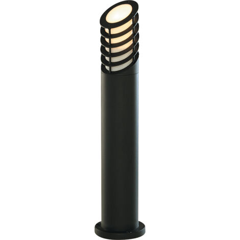 Searchlight Outdoor Posts - Borne d'extérieur à 1 ampoule noire avec diffuseur blanc IP44, E27