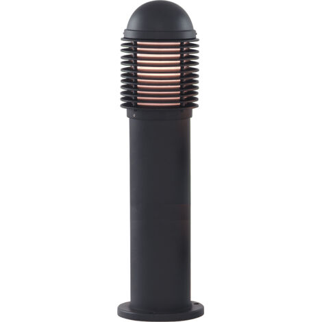 Searchlight Outdoor Posts - Borne d'extérieur à 1 ampoule noire avec diffuseur blanc IP44, E27