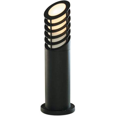 Searchlight Outdoor Posts - Paletto luminoso da esterno 1 luce Nero con Diffusore Bianco IP44, E27