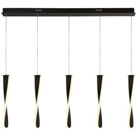 Searchlight PADDLE - LED 5 Light Bar Deckenanhänger - Schwarz