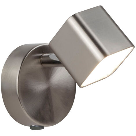 Searchlight Quad Faretto Applique Metallo Argento Satinato