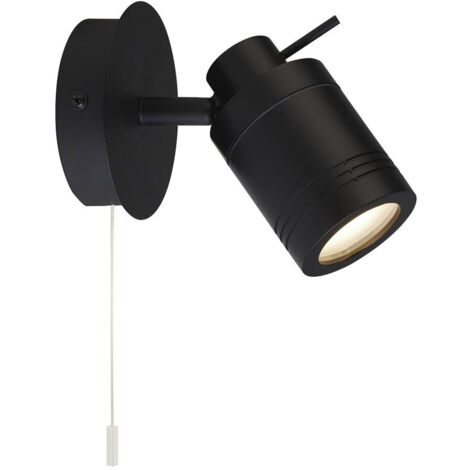 Searchlight Samson 1 Licht IP44 Badezimmer-Spot-Wandhalterung, Mattschwarz IP44