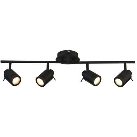 Searchlight Samson Spot de salle de bain à 4 lumières IP44 SplitBar, noir mat IP44