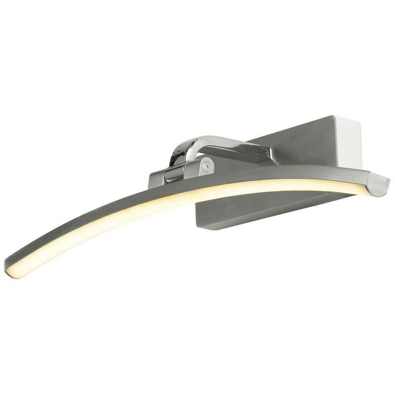 Santorini 40cm Picture Light Satin Silver, Polished Chrome - Searchlight